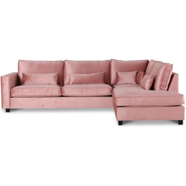 Adore Loungesofa XL pent anslutning hyre - Dusty pink (Flyel)