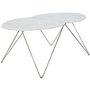 Ant Soffbord 116 x 62,7 cm - Marmorerat glas / krom + Tekstilrens for mbler