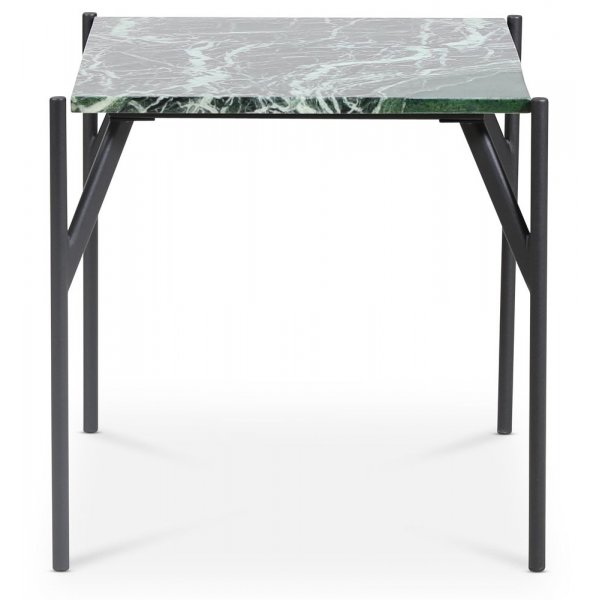 Accent stuebord 50 - Grønn marmor / Svart Accent stuebord 50 - Grønn marmor / Svart