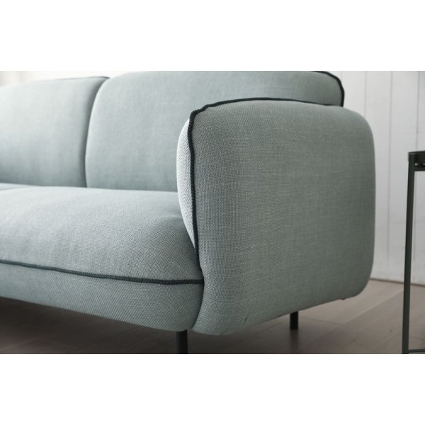 Catta 3-seters sofa med fotskammel - Lysegrøn + Tekstilrens for møbler Catta 3-seters sofa med fotskammel - Lysegrøn + Tekstilrens for møbler
