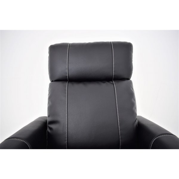 Enjoy Elof El-Lenestol - Fotskammel i svart Eco- skinn + Flekkfjerner for møbler Enjoy Elof El-Lenestol - Fotskammel i svart Eco- skinn + Flekkfjerner for møbler