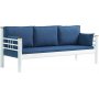 Kappis 3-seters utesofa - Hvit/bl