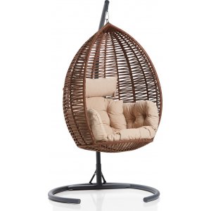 Saka hengestol - Brun/beige/svart + Møbelpolering Saka hengestol - Brun/beige/svart + Møbelpolering