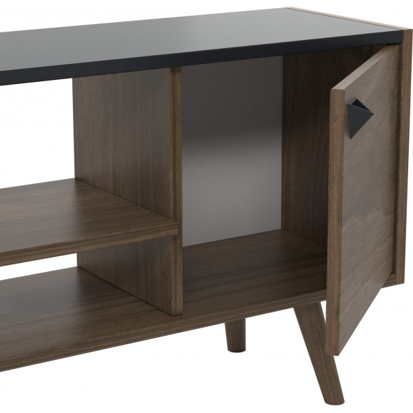 Nida mediebenk - Antrasitt/Valnøtt Nida mediebenk - Antrasitt/Valnøtt