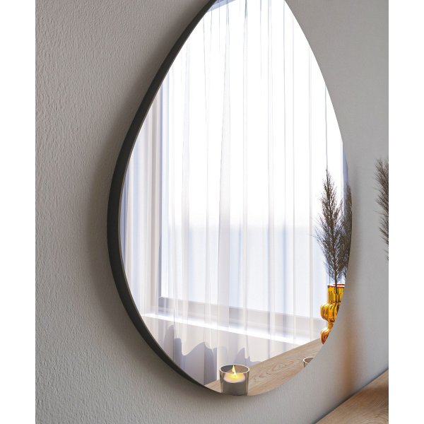 Besso veggspeil - Sort