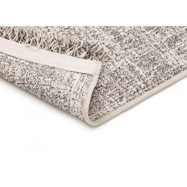 Flatvevd teppe Garnet - Krem/Gr