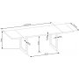 Gambon spisebord 120x78 cm - Eikefiner/sort