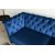 Milton Chesterfield 3-seter sofa - Mrkebl flyel