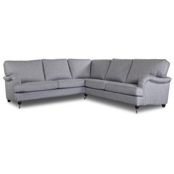 Deluxe Howard hjrnesofa i grtt stoff