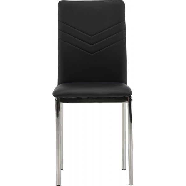 Lily spisestuestol - Sort PU/krom Lily spisestuestol - Sort PU/krom