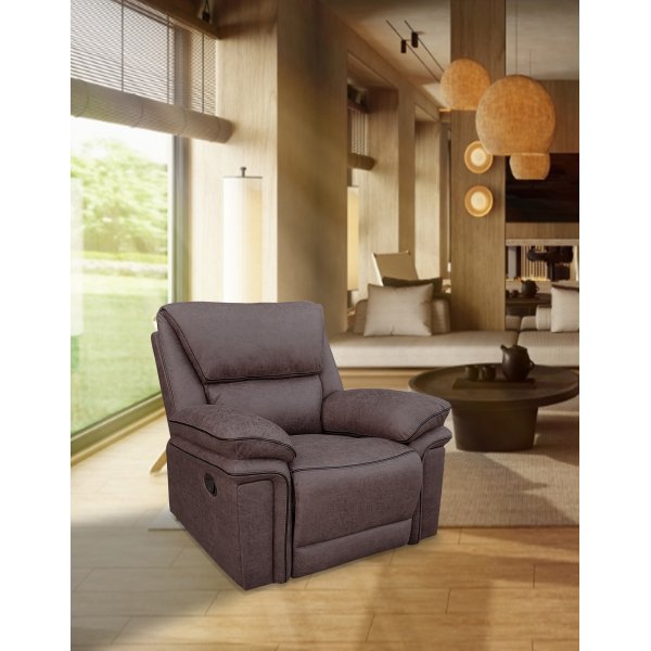Reclinerlenestol Riverdale - Brun (Mikrofiber) + Tekstilrens for møbler Reclinerlenestol Riverdale - Brun (Mikrofiber) + Tekstilrens for møbler