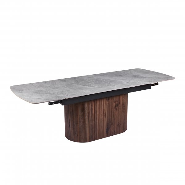 Salvador spisebord 160-240 cm med gr keramisk stein / Valntt