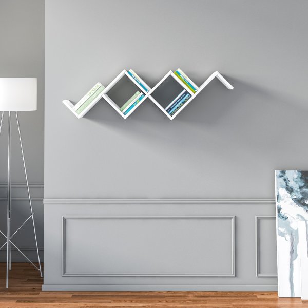 Serpent vegghylle - Hvit