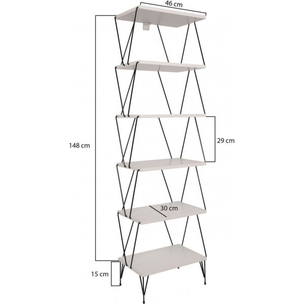 Balaban bokhylle - Hvit Balaban bokhylle - Hvit