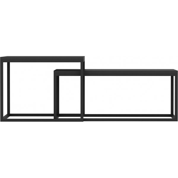 Lekebord 60/72 x 47/37 cm - Sort