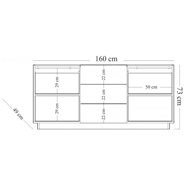 Lody skjenk, 160 cm - Tre Lody skjenk, 160 cm - Tre