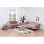 Felicia 3-seters sofa - Rosa (Flyel)
