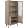 Marte glassskap 94 cm - Eik