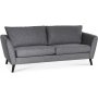 Country 2-seter sofa - Gr (stoff) / Svarte ben