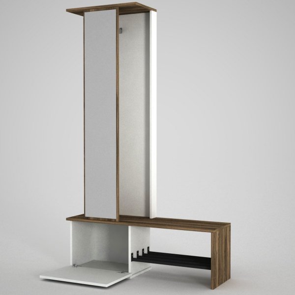 Ponte gangm�bel - Hvit/valn�tt