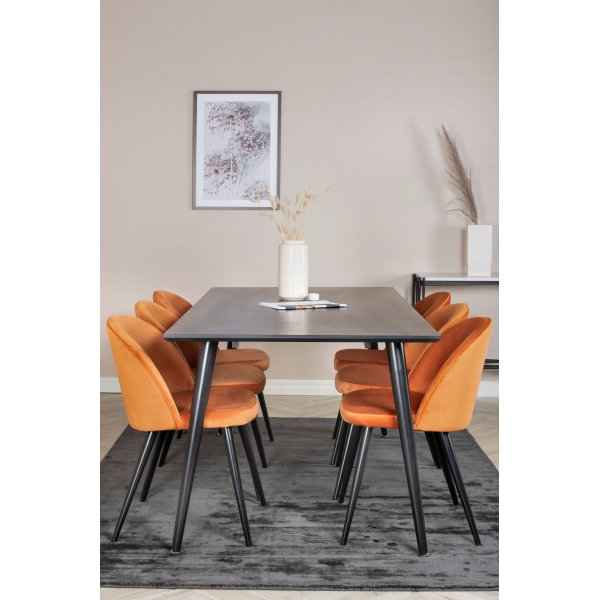 Dip spisebord 180 x 90 cm - Sort Dip spisebord 180 x 90 cm - Sort