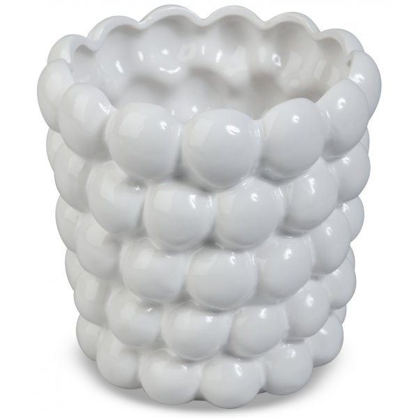 Krukke Big Bouble H23 cm - Hvit