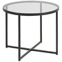 Lessebo rundt lampebord - Glass / Metall