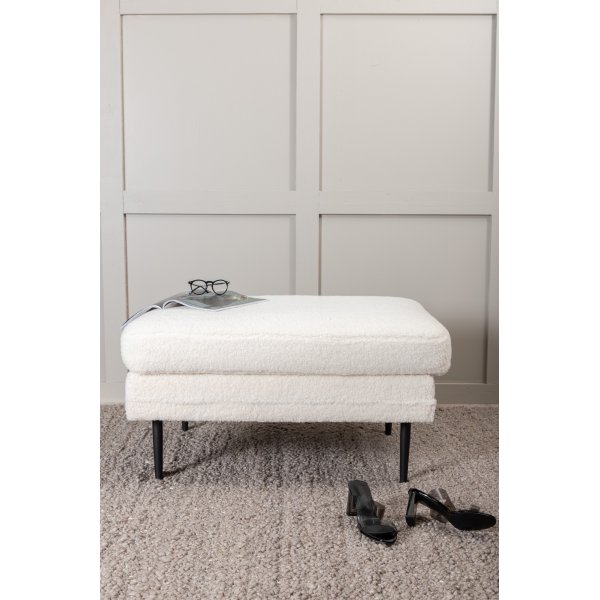 Savanna sittepuff - Hvit teddy Savanna sittepuff - Hvit teddy