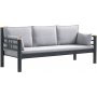 Kappis 3-seters utesofa - Svart/ryk