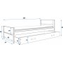 Bartek juniorseng med oppbevaringskasse 90 x 200 cm - Valgfri farge