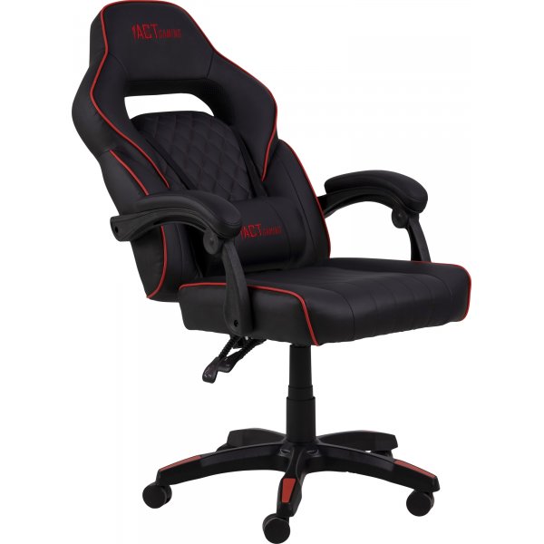 Canyon kontorstol / gaming stol - Sort PU/r�d