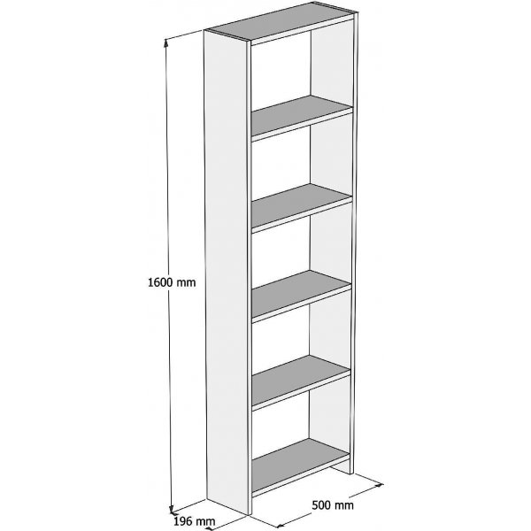 Newton bokhylle - Eik Newton bokhylle - Eik