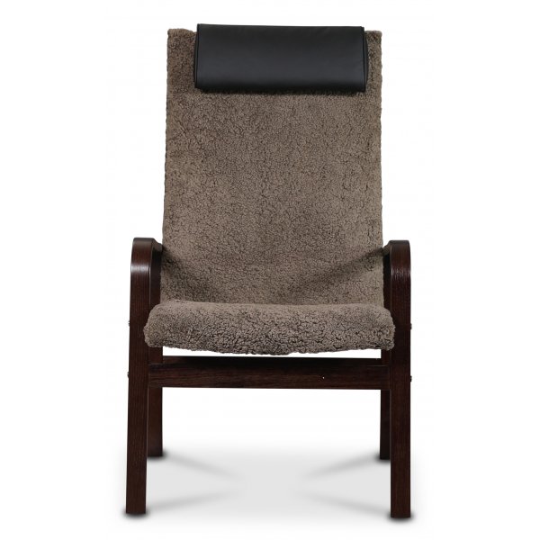 Fushion lenestol i saueskinn scandinavian expresso - Mrk valntt