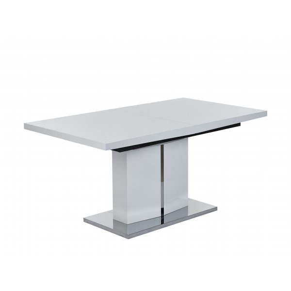Rartliff spisebord 160-200 cm uttrekkbart - Hvit / Metall