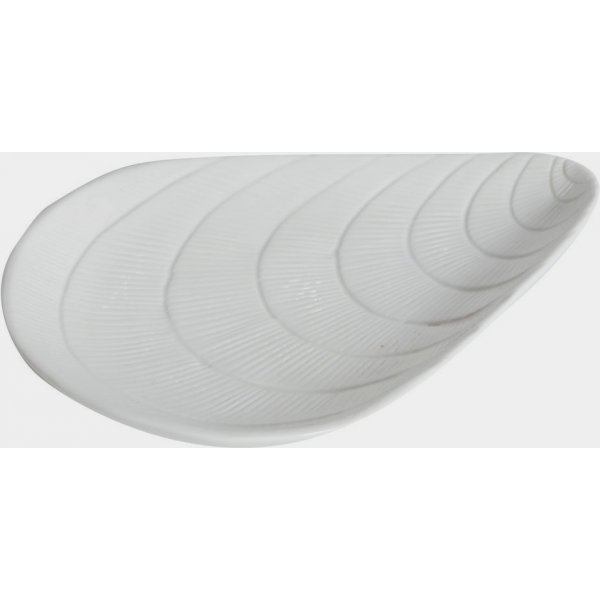 Blskjell serveringsfat 20 cm - Hvit
