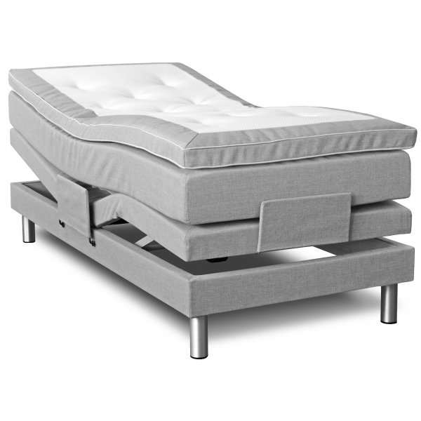 Cloud justerbar seng 7-sone (Lysegr� Rocco570) - Valgfri bredde