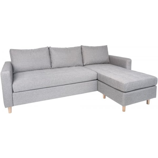 Firenze Divansofa - Lys grå/bøk Firenze Divansofa - Lys grå/bøk