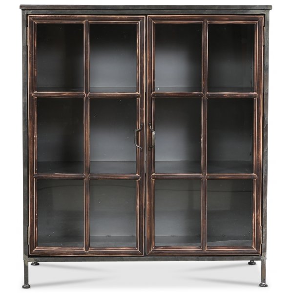 Industry Vitrineskap i metall lav modell - Tre / Metall / Glass Industry Vitrineskap i metall lav modell - Tre / Metall / Glass