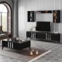 Zlato salongbord 90 x 39 cm - Antrasitt/sort/krom