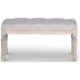 Cholet benk Bredde 80 cm - Antikk finish / Lin