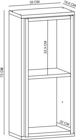 Zera vegghylle - Safir eik/antrasitt Zera vegghylle - Safir eik/antrasitt