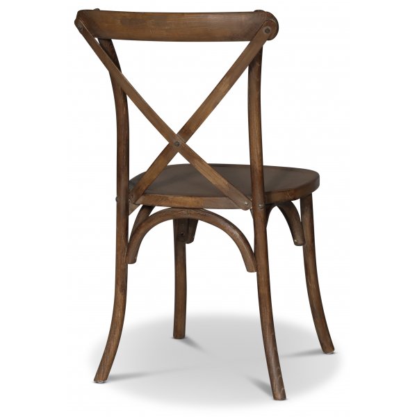 Paris vintage stol med kryss - Vintage brun + Mbelftter