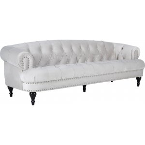 Oxford deluxe 3-seters sofa i beige flyel