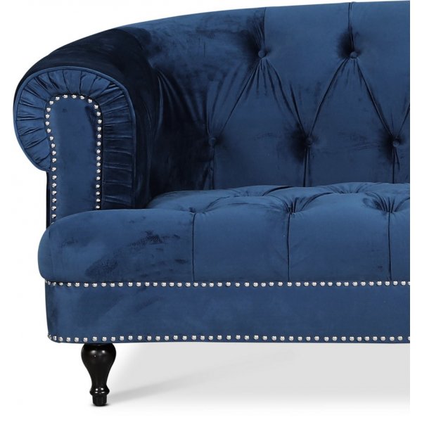 Chesterfield Winston 3-seters sofa - Bl� fl�yel