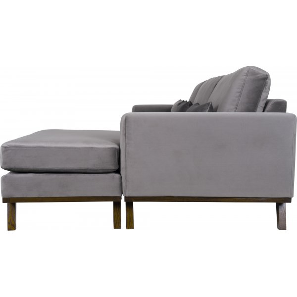 Ranger divansofa høyre - Muldvarpfarget fløyel + Flekkfjerner for møbler Ranger divansofa høyre - Muldvarpfarget fløyel + Flekkfjerner for møbler