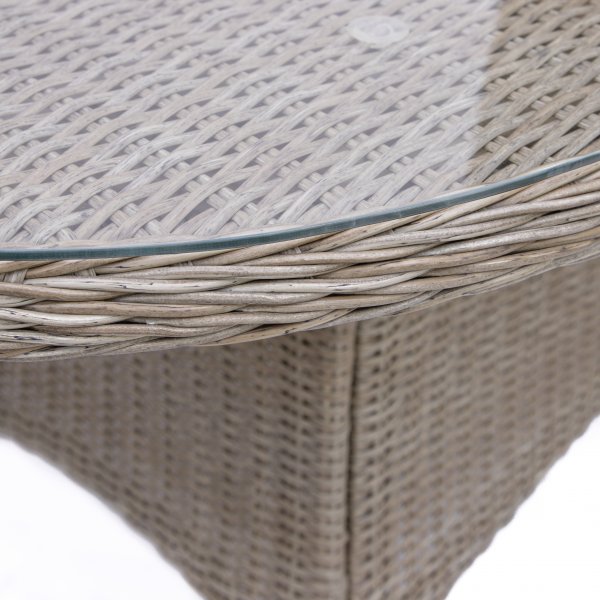 Spisegruppe: 8 stoler og spisebord 230 x 100 cm rotting - Menton/Merkur