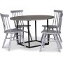 Sintorp spisegruppe, rundt spisebord 115 cm inkludert 4 stk. Orust pinnestoler - betong (laminat)