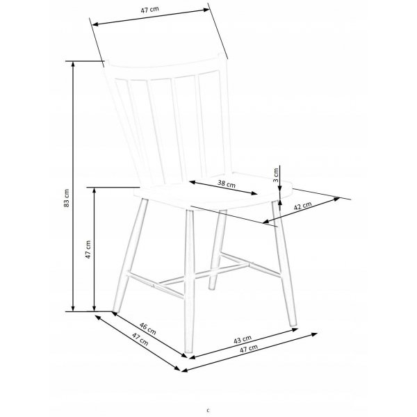 Cadeira spisestuestol 419 - Hvit