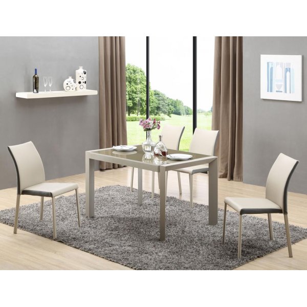 Cadence spisebord 122-182 cm - Lys brun/beige