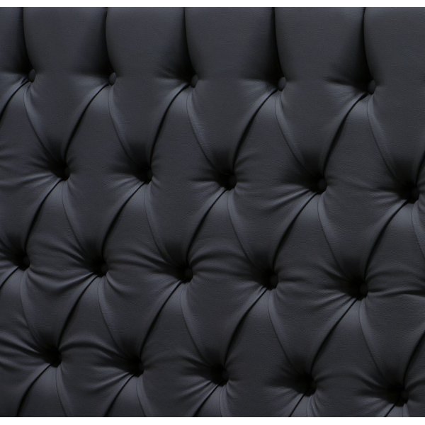 Black Night sengegavl i svart kunstskinn - Velg egen bredde! Black Night sengegavl i svart kunstskinn - Velg egen bredde!